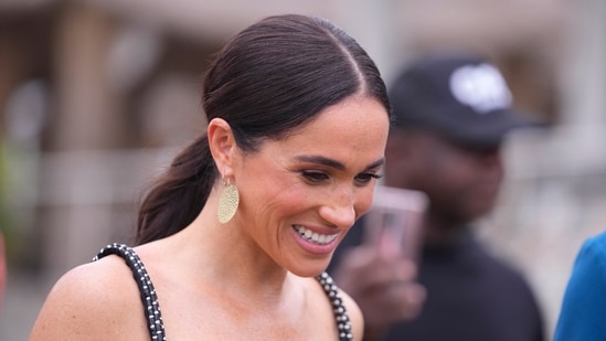 Prince Harry and his wife Meghan are in Nigeria to champion the Invictus Games, which he founded to aid the rehabilitation of wounded and sick servicemembers and veterans. (AP Photo/Sunday Alamba) (AP)