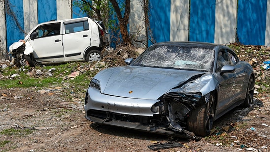 The Porsche was running without a license plate. (PTI)