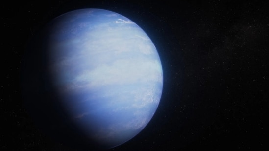 NASA's image of the puffy exoplanet WASP-107 b. (X/NASA)