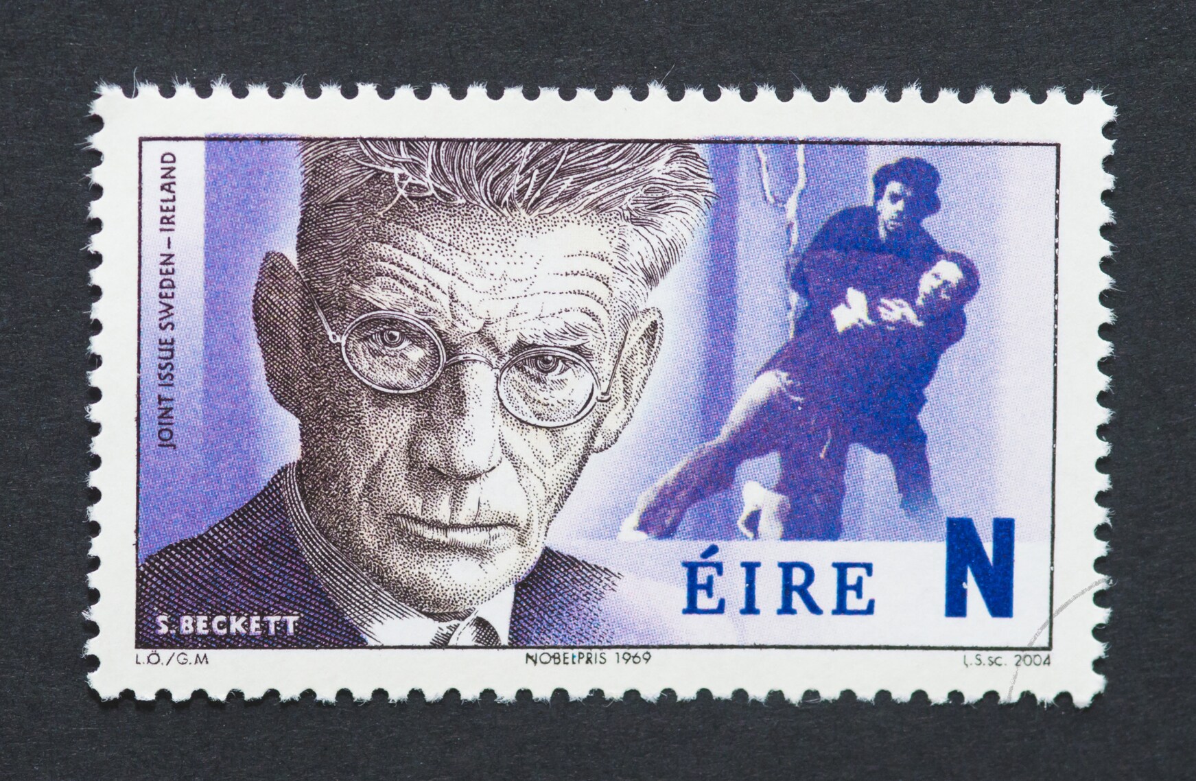 Samuel Beckett on an Irish postage stamp (Catwalker/Shutterstock)