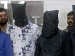 Ahmedabad, May 20 (ANI): Gujarat ATS arrests four ISIS terrorists, at Ahmedabad airport in Ahmedabad on Monday. All four accused are Sri Lankan nationals. Ahmedabad, May 20 (ANI): Gujarat ATS arrests four ISIS terrorists, at Ahmedabad airport in Ahmedabad on Monday. All four accused are Sri Lankan nationals.
