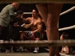 Dwayne Johnson in a still from The Smashing Machine.