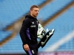 England's Jos Buttler during the practice session.