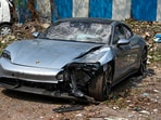 The Porsche car found without number plate, in Pune (PTI) The Porsche car found without number plate, in Pune (PTI)