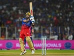 Royal Challengers Bengaluru batter Virat Kohli plays a shot during the Indian Premier League (IPL) 2024 T20 cricket match 