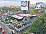 The spot in Ghatkopar, Mumbai, where a large hoarding came crashing down, killing 16 people. (Anshuman Poyrekar/HT) The spot in Ghatkopar, Mumbai, where a large hoarding came crashing down, killing 16 people. (Anshuman Poyrekar/HT)