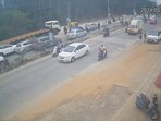 The incident was caught on a nearby CCTV. The incident was caught on a nearby CCTV.