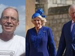 Snapshot of Simon (right) next to King Charles and Camilla. 