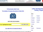 ICSI CS June Admit Card 2024 released at icsi.edu, download link here