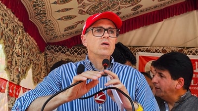 National Conference (NC) leader Omar Abdullah addresses a public meeting at Pahalgam in Anantnag, Union Territory of Jammu and Kashmir. (PTI) National Conference (NC) leader Omar Abdullah addresses a public meeting at Pahalgam in Anantnag, Union Territory of Jammu and Kashmir. (PTI)