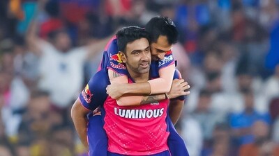 Ashwin finished with figures of 2/19. He won the player of the match award at the end of the game. (Rajasthan Royals-X) Ashwin finished with figures of 2/19. He won the player of the match award at the end of the game. (Rajasthan Royals-X)