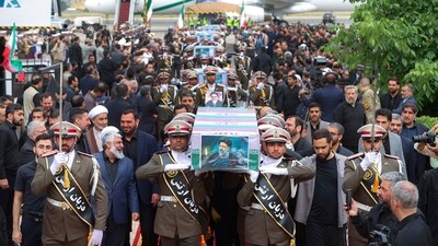 Iran's president Ebrahim Raisi Raisi and seven others&nbsp;were killed&nbsp;when their aircraft came down on a fog-shrouded mountainside in northern Iran on Sunday. (AP)