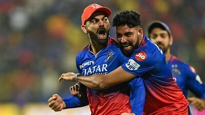 Virat Kohli and Mohammed Siraj after RCB win against CSK (AFP) Virat Kohli and Mohammed Siraj after RCB win against CSK (AFP)