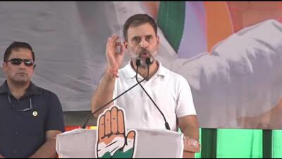 Congress leader Rahul Gandhi addressing a party rally in Charkhi Dadri, Haryana, on Wednesday. (HT Photo) Congress leader Rahul Gandhi addressing a party rally in Charkhi Dadri, Haryana, on Wednesday. (HT Photo)