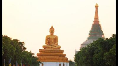 Daen Mahamongkol Temple in Shravasti (Sourced) Daen Mahamongkol Temple in Shravasti (Sourced)