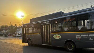 Eight electric buses will ferry Vaishno Devi pilgrims from Jammu railway station to the holy town of Katra and back (HT Photo) Eight electric buses will ferry Vaishno Devi pilgrims from Jammu railway station to the holy town of Katra and back (HT Photo)