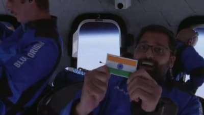 Gopi Thotakura is the first Indian to go to space as a tourist aboard Amazon founder Jeff Bezos' Blue Origin NS – 25 mission. (X/@blueorigin) Gopi Thotakura is the first Indian to go to space as a tourist aboard Amazon founder Jeff Bezos' Blue Origin NS – 25 mission. (X/@blueorigin)