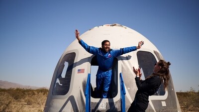 Gopi Thotakura, the first Indian space tourist, took on a 11-minute space flight on Jeff Bezos's Blue Origin NS-25 mission. Gopi Thotakura, the first Indian space tourist, took on a 11-minute space flight on Jeff Bezos's Blue Origin NS-25 mission.
