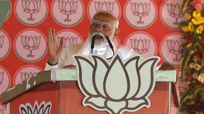 Prime Minister Narendra Modi delivers a speech during his election campaign rally. (AFP) Prime Minister Narendra Modi delivers a speech during his election campaign rally. (AFP)
