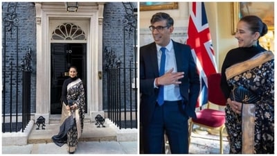 Manisha Koirala shared photos of her meeting with UK PM Rishi Sunak at his official residence. Manisha Koirala shared photos of her meeting with UK PM Rishi Sunak at his official residence.