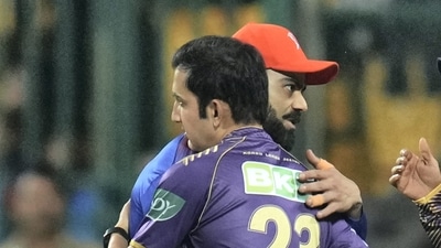 Virat Kohli hugs Kolkata Knight Riders' mentor Gautam Gambhir during IPL 2024 (PTI) Virat Kohli hugs Kolkata Knight Riders' mentor Gautam Gambhir during IPL 2024 (PTI)