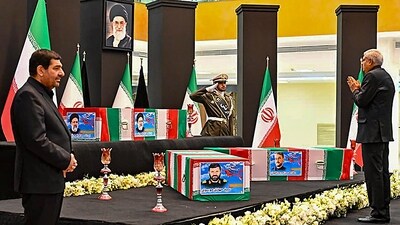 Vice-President Jagdeep Dhankhar pays tributes to Iran's late President Seyyed Ebrahim Raisi, late Foreign Minister Hossein Amir-Abdollahian and other Iranian officials. (PTI) Vice-President Jagdeep Dhankhar pays tributes to Iran's late President Seyyed Ebrahim Raisi, late Foreign Minister Hossein Amir-Abdollahian and other Iranian officials. (PTI)