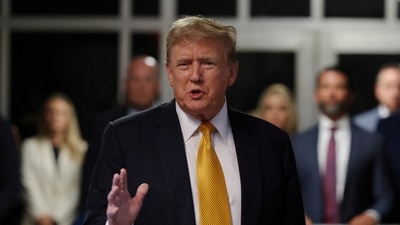 “The judge hates Donald Trump. Take a look. Take a look at him. Take a look at where he comes from,” he said, seemingly referring to Colombia-born judge Merchan. (via REUTERS)