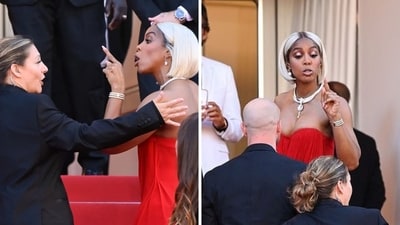 Kelly Rowland had a brief altercation with a security guard. Kelly Rowland had a brief altercation with a security guard.