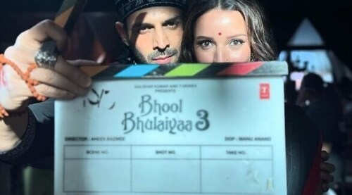 Kartik Aaryan and Triptii Dimri announce the wrap of the first schedule of Bhool Bhulaiyaa 3 Kartik Aaryan and Triptii Dimri announce the wrap of the first schedule of Bhool Bhulaiyaa 3