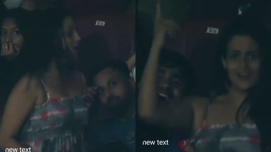 Woman dancing to Senorita at M Chinnaswamy Stadium in Bengaluru. (Instagram/@chattisgarhwale)