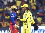 Chennai Super Kings' MS Dhoni and Royal Challengers Bengaluru's Dinesh Karthik during a match. Chennai Super Kings' MS Dhoni and Royal Challengers Bengaluru's Dinesh Karthik during a match.