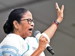 West Bengal chief minister Mamata Banerjee addresses a public meeting supporting Trinamool Congress (TMC) candidate from Dum Dum seat, Sougata Ray. (ANI)