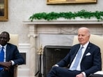 US President Joe Biden, right, and William Ruto, Kenya's president, at a meeting in the Oval Office of the White House during a state visit in Washington, DC, US, on Thursday, May 23, 2024. 