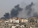 Smoke billows after an Israeli strike on Jabalia as seen from Beit Lahia, in the northern Gaza Strip on May 19, 2024, amid the ongoing conflict between Israel and the militant Hamas group. Smoke billows after an Israeli strike on Jabalia as seen from Beit Lahia, in the northern Gaza Strip on May 19, 2024, amid the ongoing conflict between Israel and the militant Hamas group.