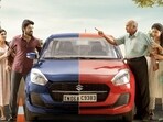 Indhuja Ravichandra, Harish Kalyan, MS Bhaskar and Rama Rajendran in a still from Parking. Indhuja Ravichandra, Harish Kalyan, MS Bhaskar and Rama Rajendran in a still from Parking.