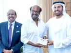 Rajinikanth receives his Golden Visa for UAE. Rajinikanth receives his Golden Visa for UAE.
