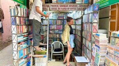 Deepak Dialani, who founded the Jacksons Books shop in Paharga in 1996 (HT Photo) Deepak Dialani, who founded the Jacksons Books shop in Paharga in 1996 (HT Photo)