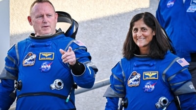 Spacecraft commander Barry Wilmore (L) and pilot Suni Williams walkout from the Neil A. Armstrong operations and checkout building at NASA's Kennedy Space Center in Cape Canaveral, Florida. (AFP) Spacecraft commander Barry Wilmore (L) and pilot Suni Williams walkout from the Neil A. Armstrong operations and checkout building at NASA's Kennedy Space Center in Cape Canaveral, Florida. (AFP)
