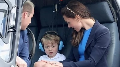 Describing George as a "potential pilot in the making," Prince William mentioned that George would like to visit the base where the Royal Air Force (RAF) member works. (Getty Images) Describing George as a "potential pilot in the making," Prince William mentioned that George would like to visit the base where the Royal Air Force (RAF) member works. (Getty Images)