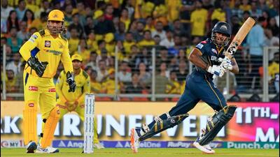 Gujarat Titans’ Sai Sudharsan in action during a match against Chennai Super Kings in Ahmedabad. (ANI Photo) Gujarat Titans’ Sai Sudharsan in action during a match against Chennai Super Kings in Ahmedabad. (ANI Photo)
