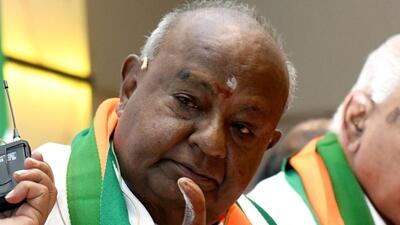 Janata Dal (Secular) chief HD Deve Gowda titled his statement, ‘My Warning to Prajwal Revanna’. (ANI FILE) Janata Dal (Secular) chief HD Deve Gowda titled his statement, ‘My Warning to Prajwal Revanna’. (ANI FILE)