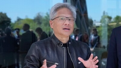 Nvidia CEO Jensen Huangs speaks at the company's office in Santa Clara, California. (AP) Nvidia CEO Jensen Huangs speaks at the company's office in Santa Clara, California. (AP)