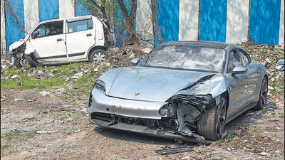 The 17-year-old, who was inebriated, fatally rammed the sports car into two motorbike riders in Pune on Sunday. (PTI) The 17-year-old, who was inebriated, fatally rammed the sports car into two motorbike riders in Pune on Sunday. (PTI)