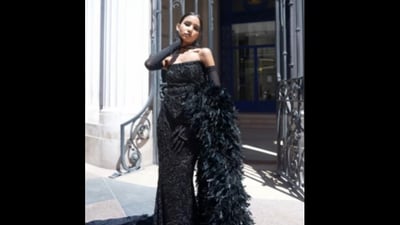 Nancy Tyagi revealed her third look at Cannes 2024. (Instagram) Nancy Tyagi revealed her third look at Cannes 2024. (Instagram)