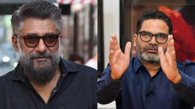 Filmmaker Vivek Agnihotri and poll strategist-turned-activist Prashant Kishor.