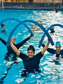 Deepali Jain teaches a pool workout using noodles Deepali Jain teaches a pool workout using noodles