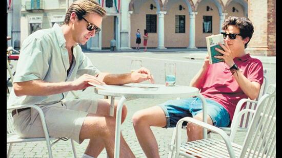 In Call Me By Your Name (2017), Oliver and Elio spend the summer falling in love.