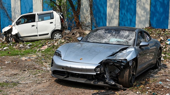 The Porsche car, allegedly driven by the teenager, who the police claim was drunk at the time, fatally knocked down two motorbike-borne software engineers at Kalyani Nagar in Maharashtra's Pune city in the early hours of Sunday. (PTI)