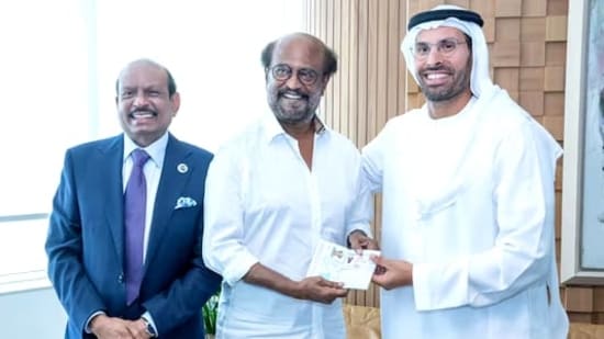 Rajinikanth receives his Golden Visa for UAE.