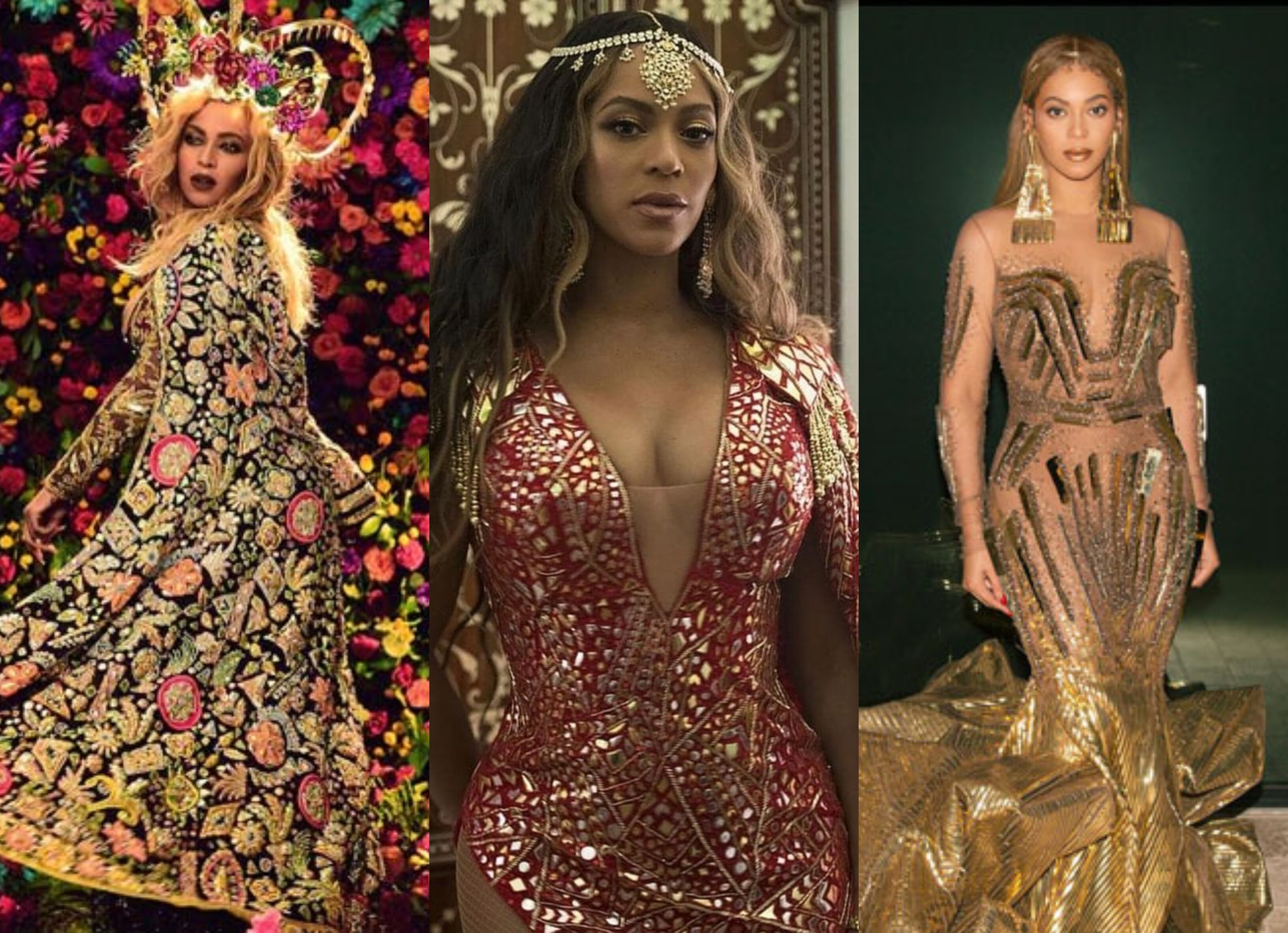 Beyonce in creations by Indian designers Beyonce in creations by Indian designers